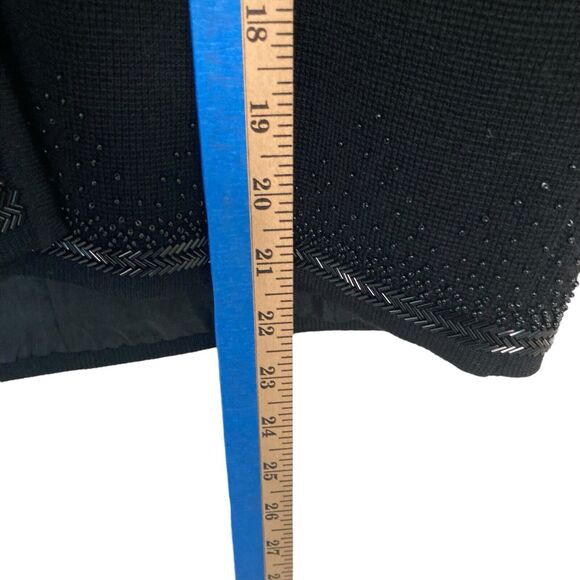 St Andrews Vintage Wool Blazer Womens Sz 10 Black Beaded Embellished Zephyr Wool - Picture 10 of 12